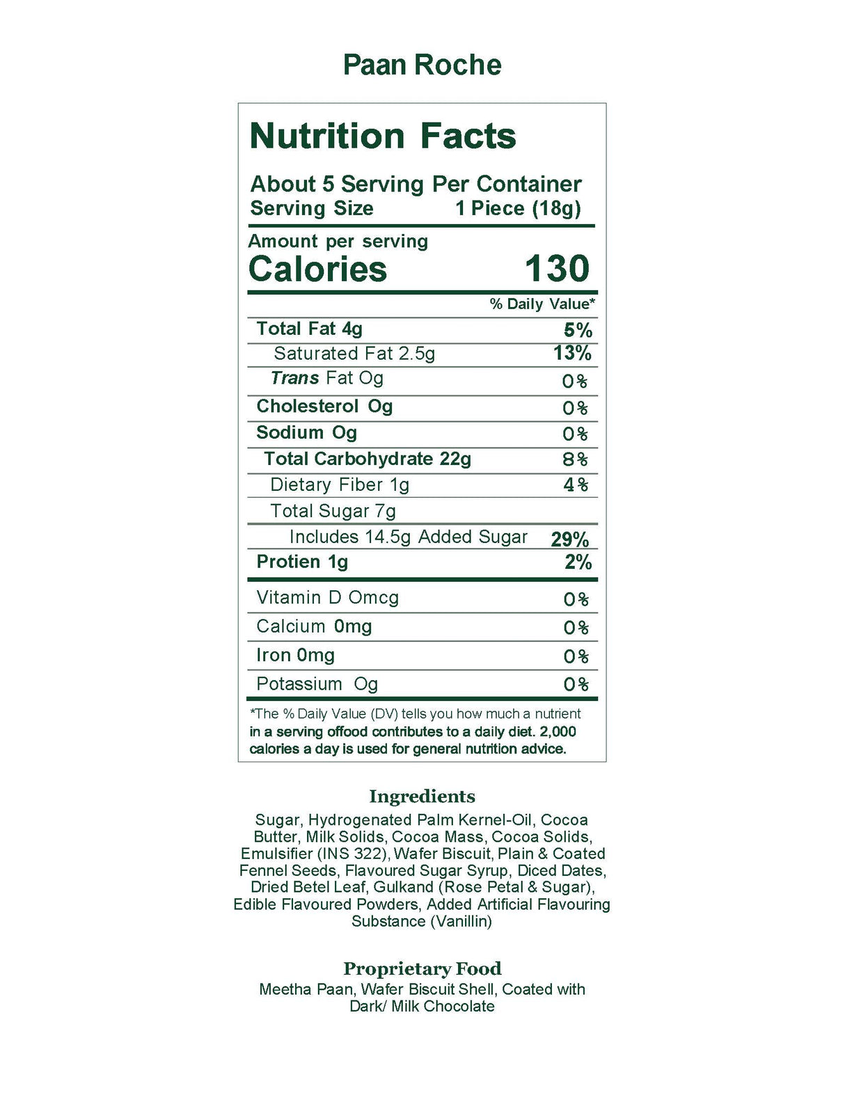 Paan Roche Milk (Pack of 5)
